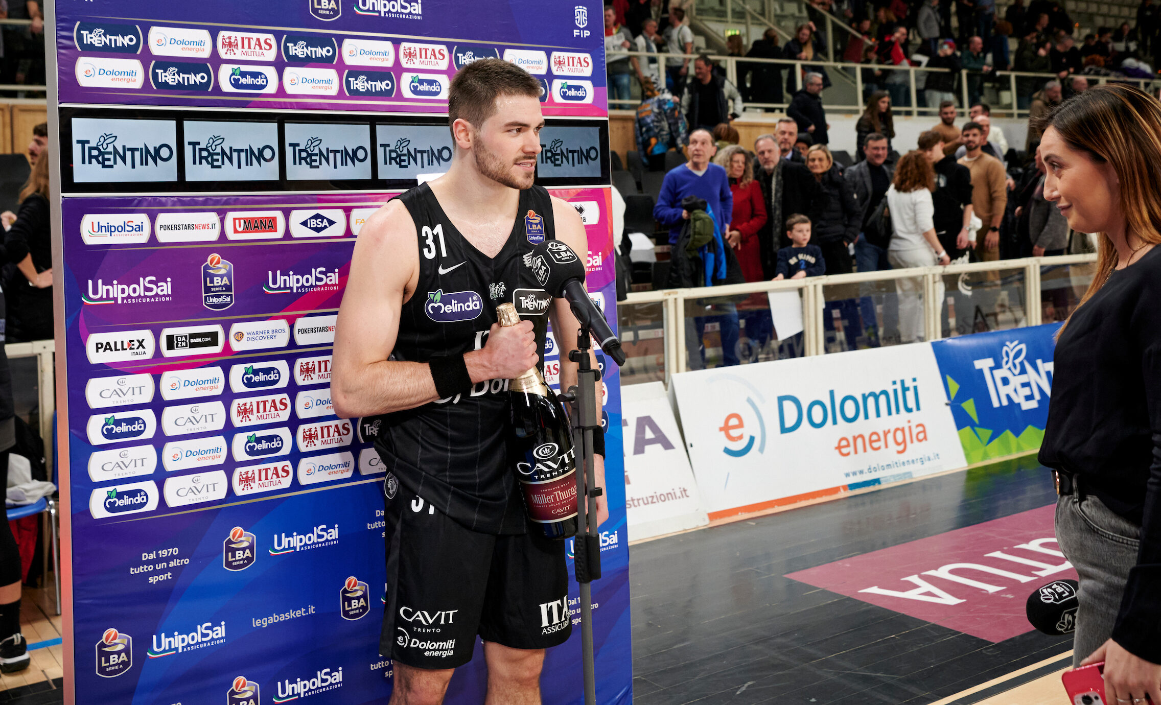 LBA Serie A, diciannovesima giornata, Dolomiti Energia Trento Vs Openjobmetis Varese