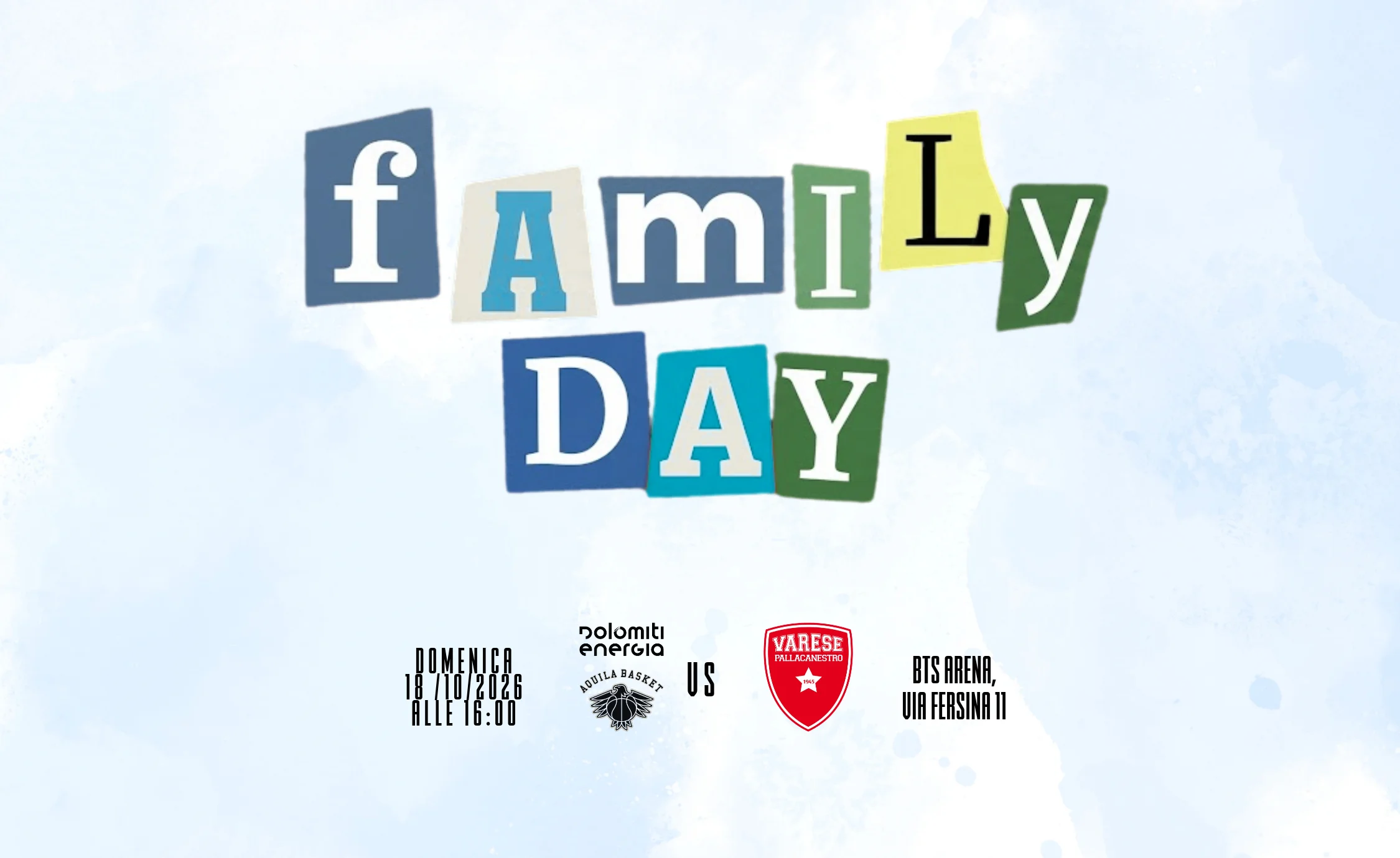 Domenica per Trento-Varese sarà Family Day